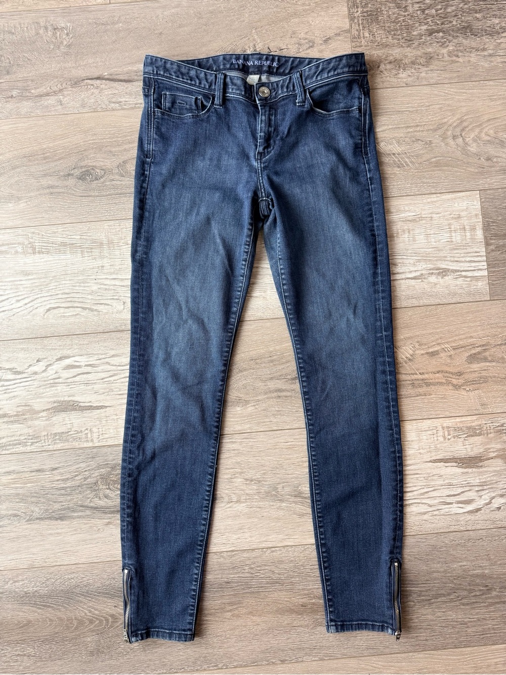 Banana Republic Indigo Skinny Ankle Zip Stretch Jeans Women’s 28L